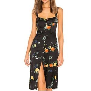 REVOLVE Capulet Sunny Midi Dress in the Fruit Bee Print -L